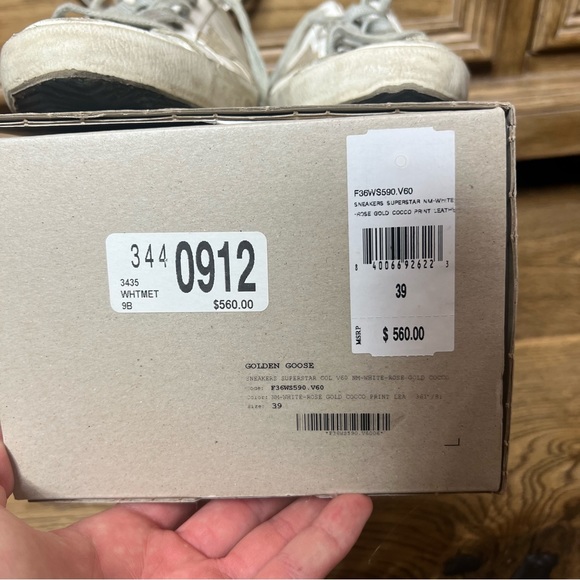 Golden Goose Low Top White SuperStar Sneakers Size 39 - Picture 8 of 8